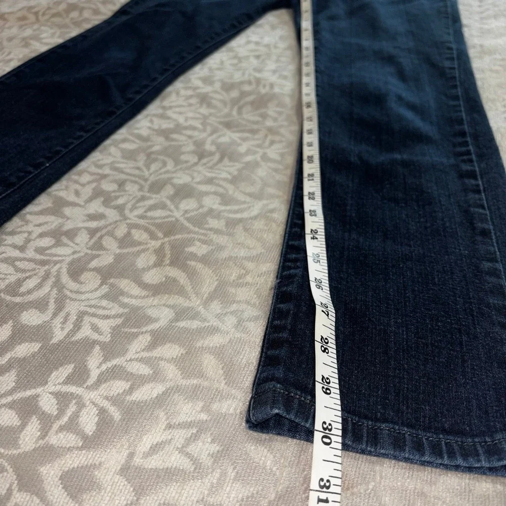 Levis Black Label Straight Leg‎ Jeans Dark Indigo Womens 8 Stretch Denim (F3)
